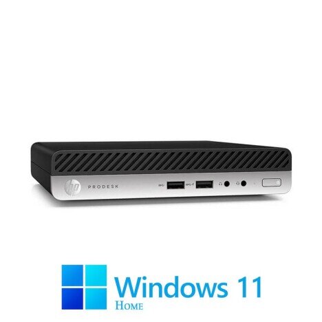 Mini PC HP ProDesk 400 G4, Hexa Core i5-9500T, 16GB DDR4, SSD, Win 11 Home